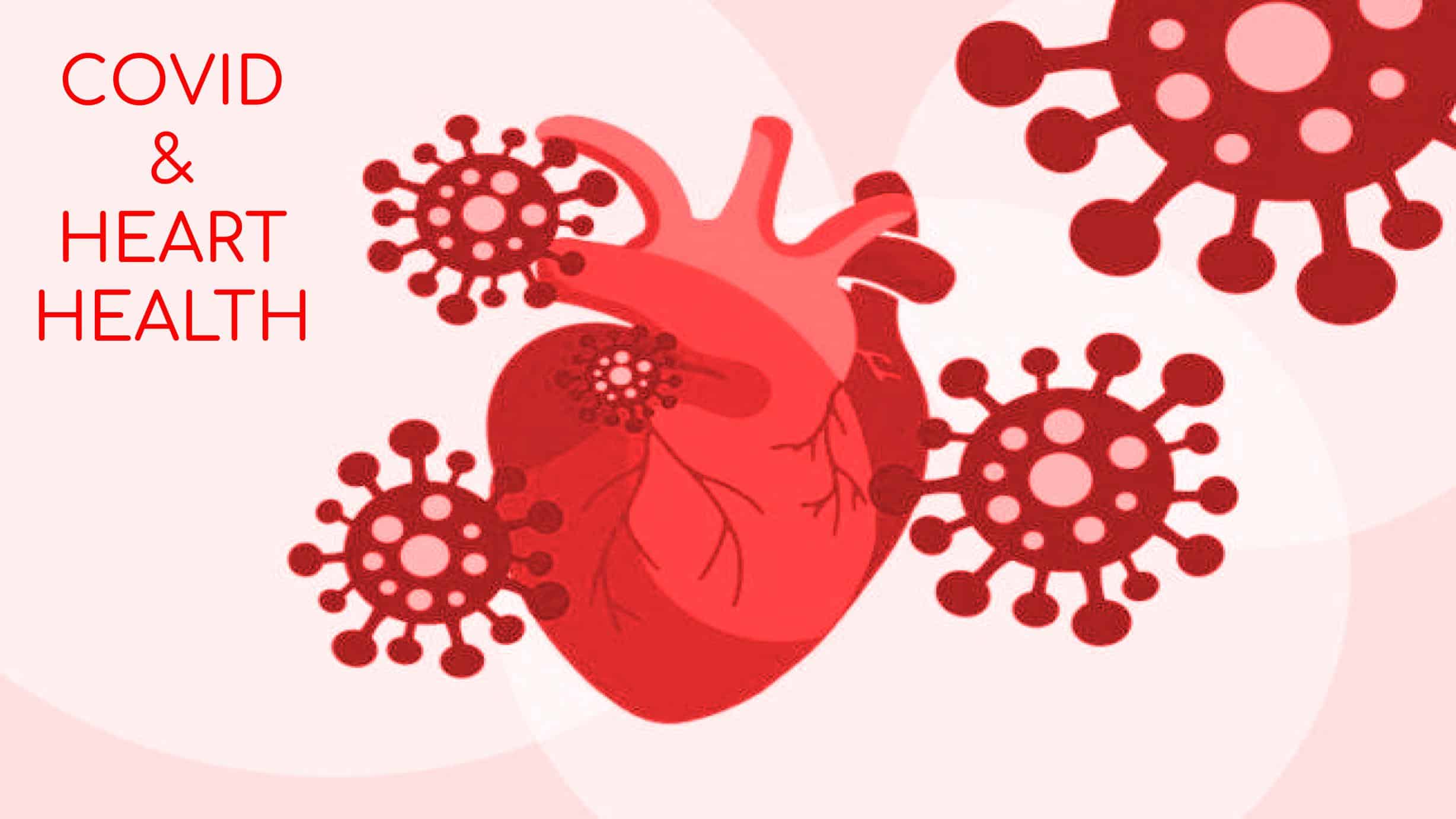 graphic of a heart and covid-19