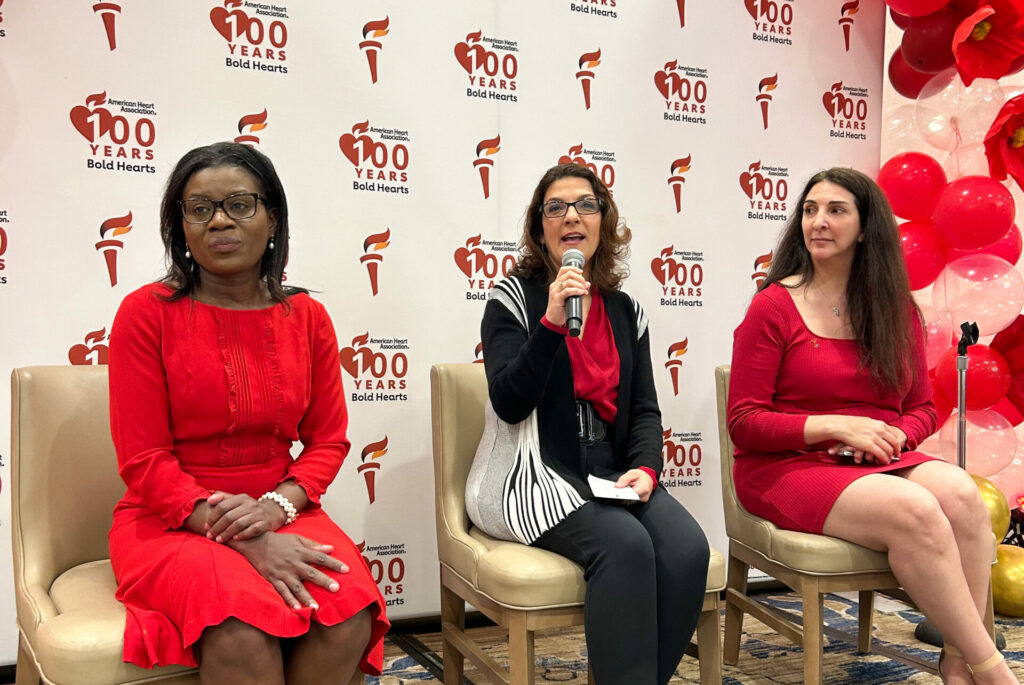 Dr. Kontaridis speaking at Go Red For Women lunch