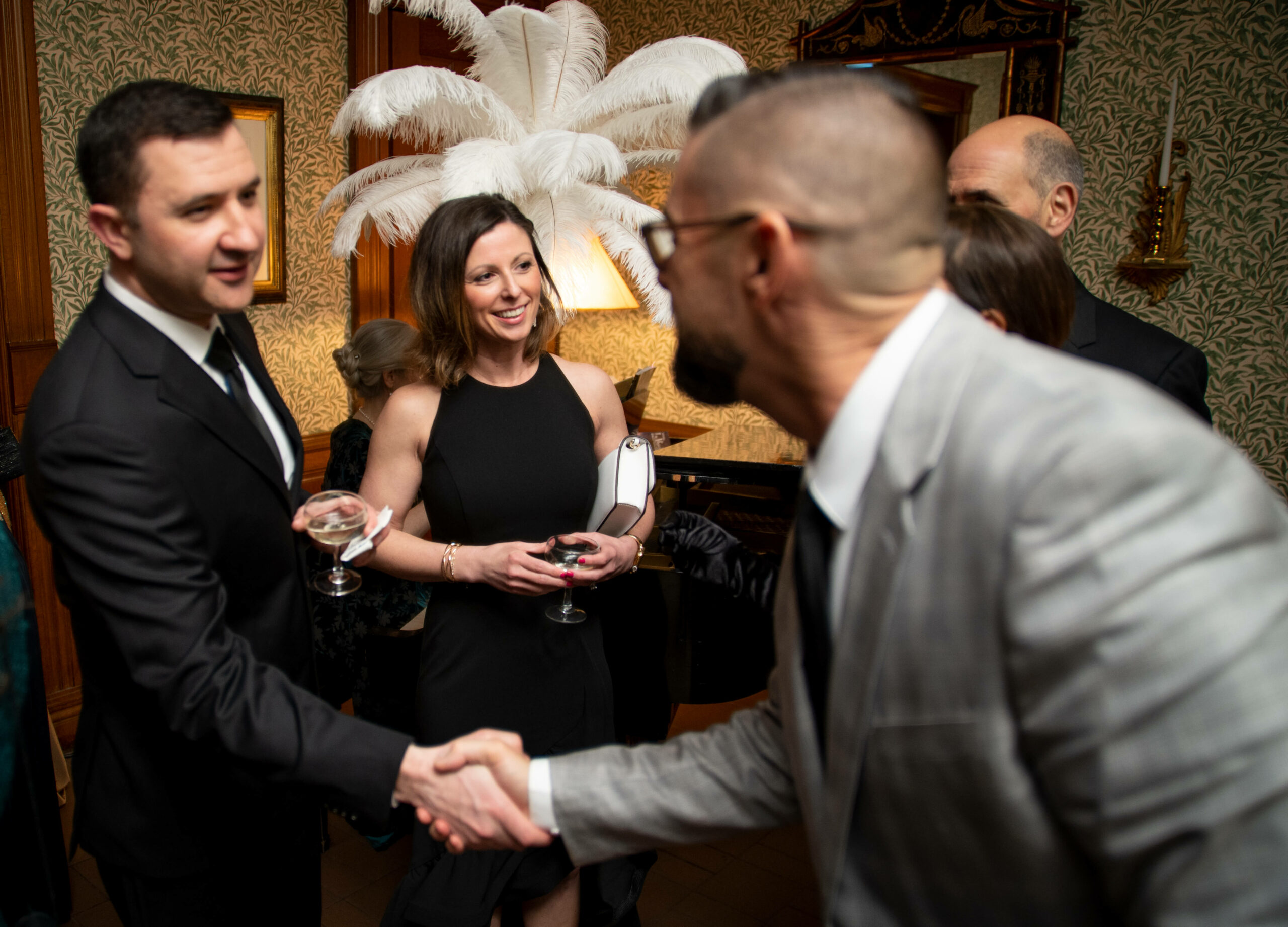 guests mingling at the 1958 Gala