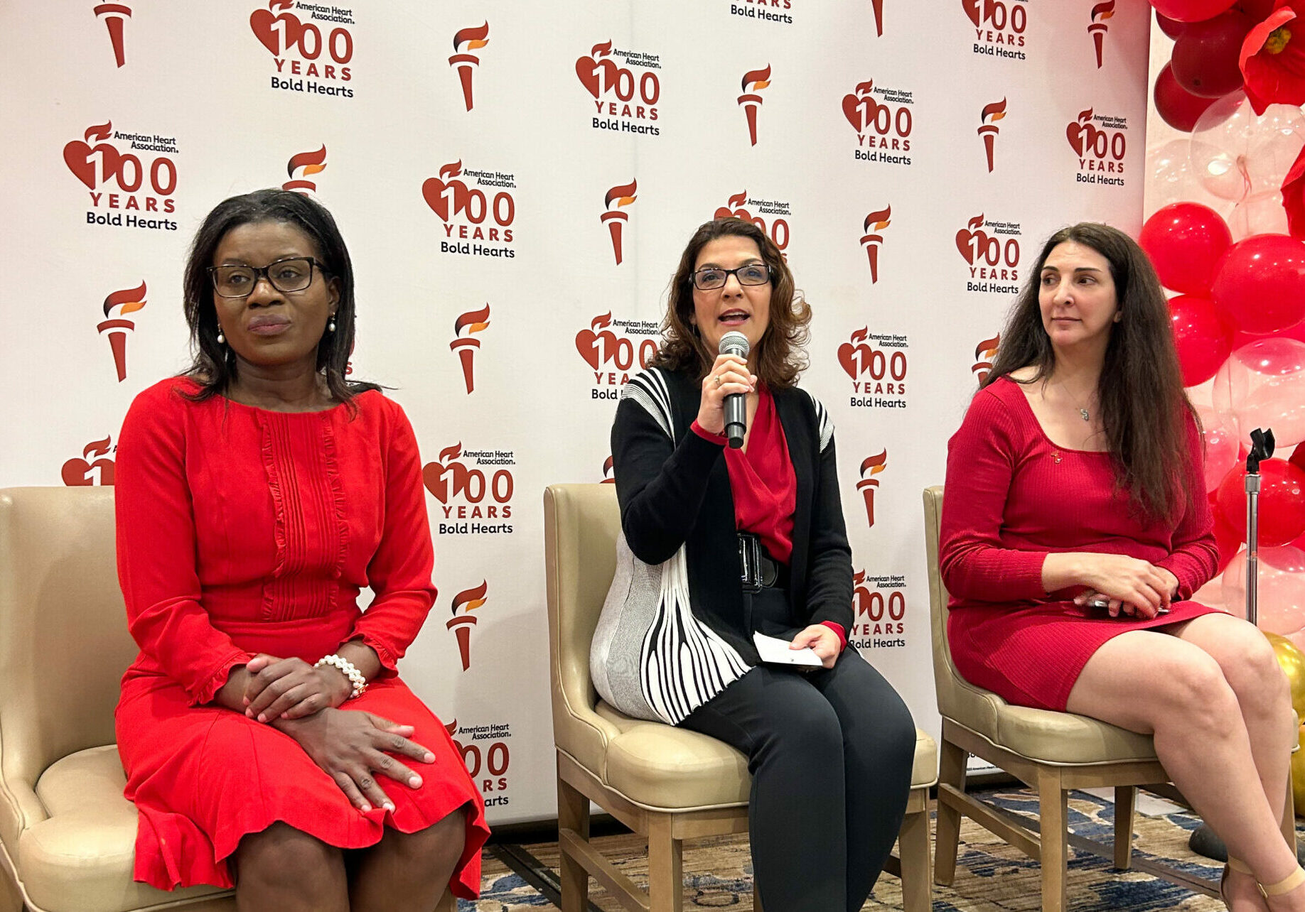 Dr. Kontaridis speaking at Go Red For Women lunch